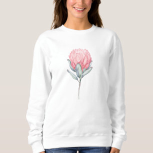 Sweatshirt T-shirt à la fleur délicate aux couleurs pastel.
