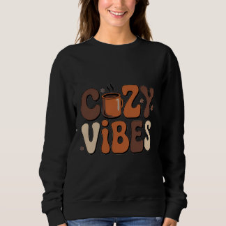 Sweatshirt T-Shirt à la typographie groovy hivernale avec des