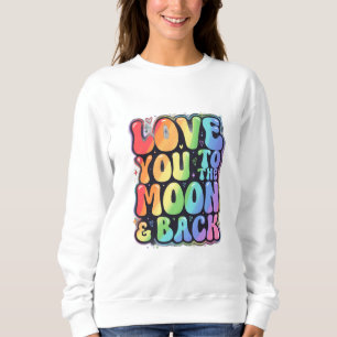 Sweatshirt T-Shirt à lettrage d'amour arc-en-ciel radieux