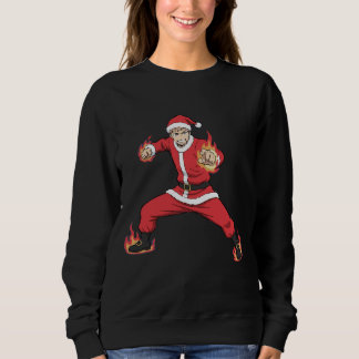 Sweatshirt T-shirt à manches longues Fighting Santa Claus de 