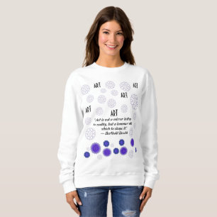 SWEATSHIRT T-SHIRT AVEC ART CRÉATIF DES FLEURS