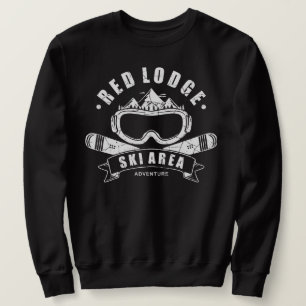 Sweatshirt T-shirt Aventure Retro Red Lodge