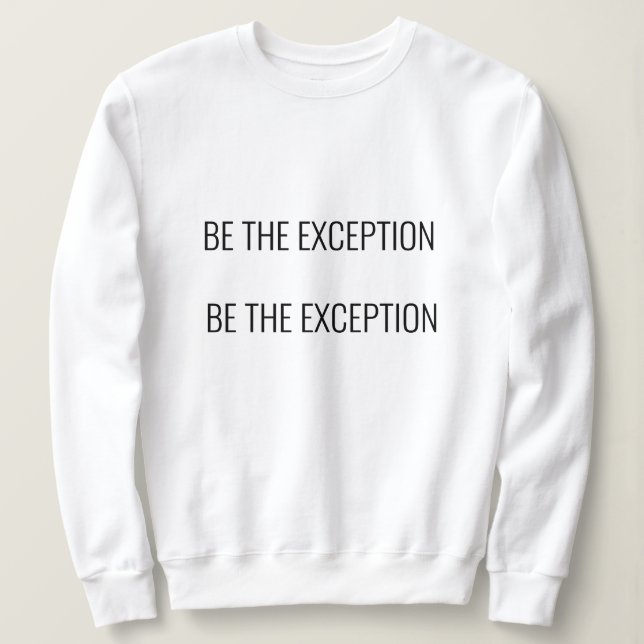Sweatshirt T-shirt blanc intéressant avec motivations (Design devant)