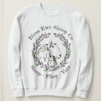 Sweatshirt T-shirt Bless Ewe Sheep Co - Lavender Sheep Logo