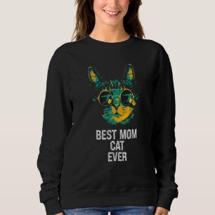 Sweatshirt T-shirt Chat Drôle Meilleure Maman de Chat Jamais