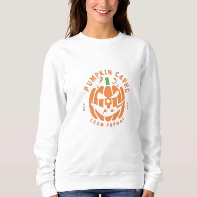 Sweatshirt "T-shirt Citrouille festif pour les amateurs d'Hal (Devant)