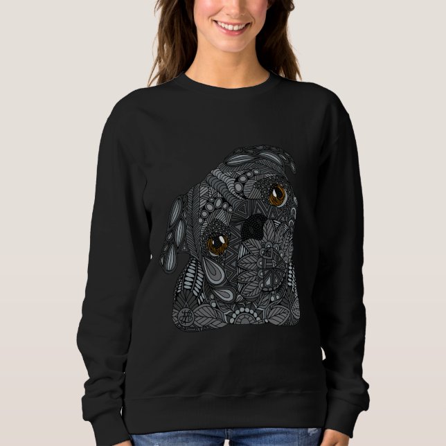 Sweatshirt T-shirt classique Carlin noir 386 (Devant)
