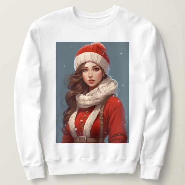 SWEATSHIRT T-SHIRT DE BASE DE LA FEMME DE NOUVEAU DESIGN (Design devant)