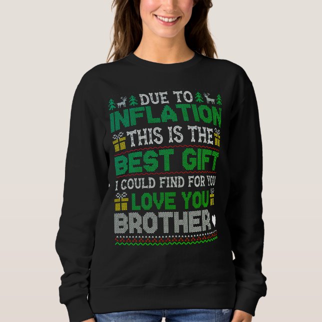Sweatshirt T-shirt de Noël amusant et décalé pour les frères  (Devant)