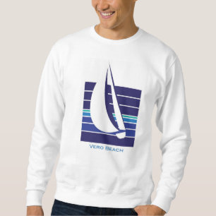 Sweatshirt T-shirt de plage de Square_Vero de bleus de bateau
