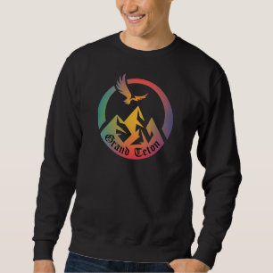 Sweatshirt T-shirt de randonnée Retro Grand Teton