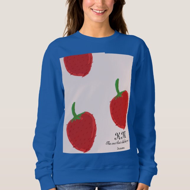 Sweatshirt T-shirt design de peinture fraise (Devant)