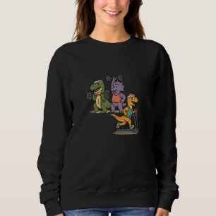 Sweatshirt T-Shirt Dino Workout Squad Funny Gym Tee