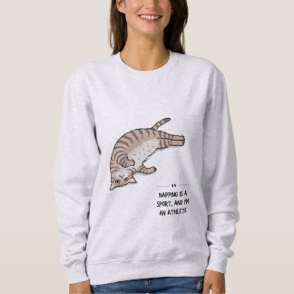 Sweatshirt T-shirt drôle de chat paresseux – “Je ne suis pas 