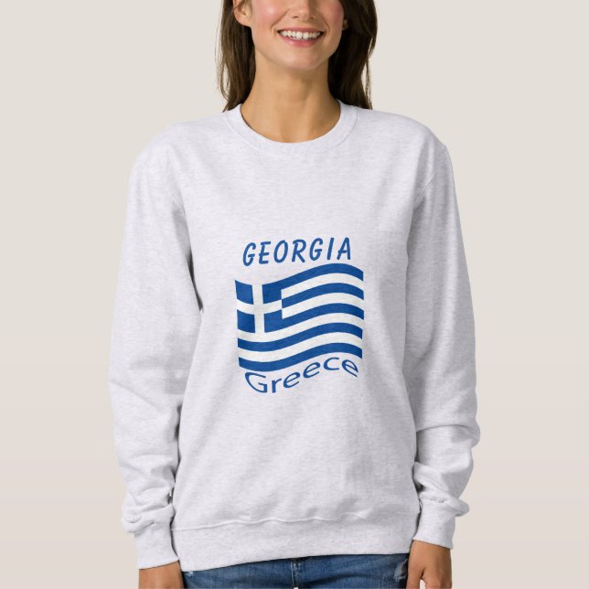 Sweatshirt T-shirt du drapeau grec (Devant)