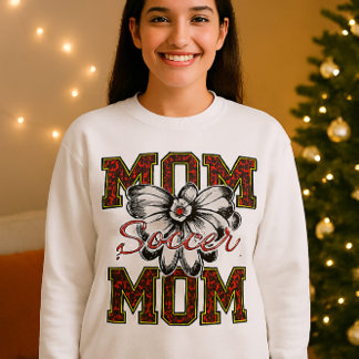 Sweatshirt T-shirt Empreinte de léopard maman de football ave