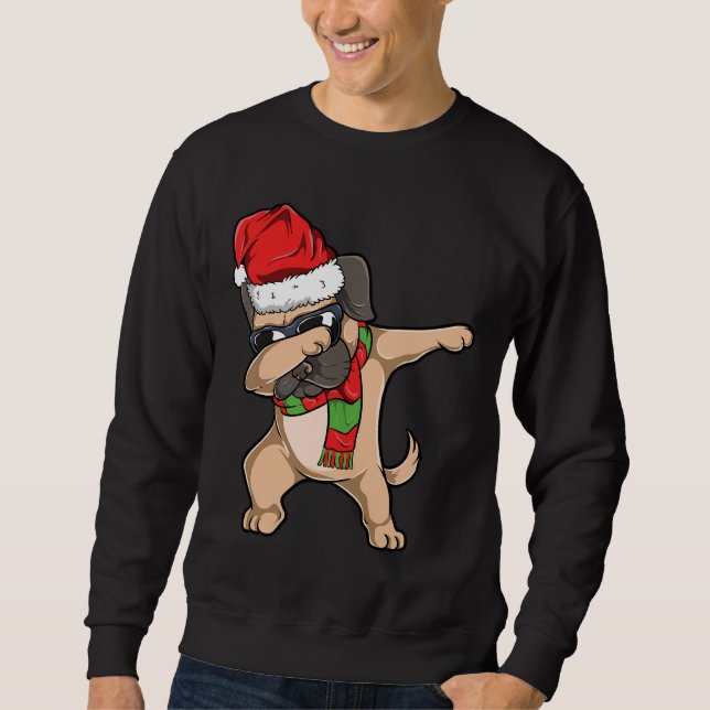 Sweatshirt T-shirt essentiel pour le Carlin de Noël 261 (Devant)