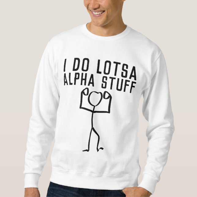 SWEATSHIRT T-SHIRT FUNNY HOMME'S PAPA ALPHA STUFF T-SHIRT (Devant)