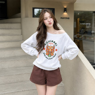 Sweatshirt T-shirt graphique animalier écureuil fou