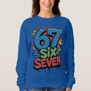 Sweatshirt T-shirt graphique coloré Pop Art 67 Six Seven pour