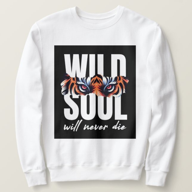 Sweatshirt T-shirt graphique pour les yeux de tigre sauvage (Design devant)