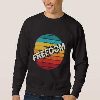 Sweatshirt T-Shirt Graphique Rétro Liberté – Typographie Vint