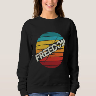 Sweatshirt T-Shirt Graphique Rétro Liberté – Typographie Vint