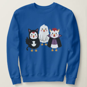 Sweatshirt T-shirt Halloween au poulet mignon - Poulets amusa