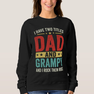Sweatshirt T-shirt homme groovy j'ai deux titres papa et pépé
