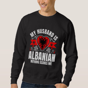 Sweatshirt T-shirt homme Mon mari est fier du drapeau de l'Al