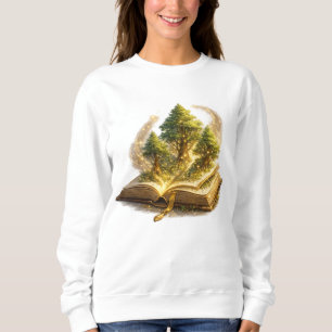 Sweatshirt T-Shirt Livre d'Arbre Magique Abondance, Lecture