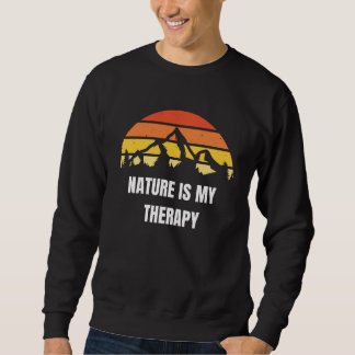 Sweatshirt T-shirt manches longues Nature is my therapy 