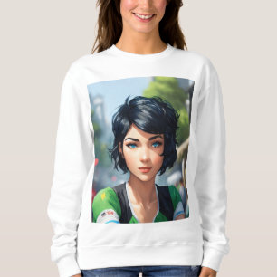 Sweatshirt T-shirt manches longues usure décontractée pour le