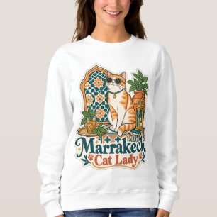 Sweatshirt T-shirt Marrakech Dame aux Chats Amateur de Chat