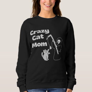 Sweatshirt T-shirt «Mère de chat folle» – Cadeau amusant pour