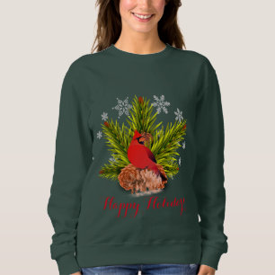 Sweatshirt T-shirt Noël Cardinal Bird