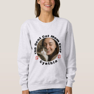 Sweatshirt T-shirt personnalisé Meilleure Maman de Chat Photo