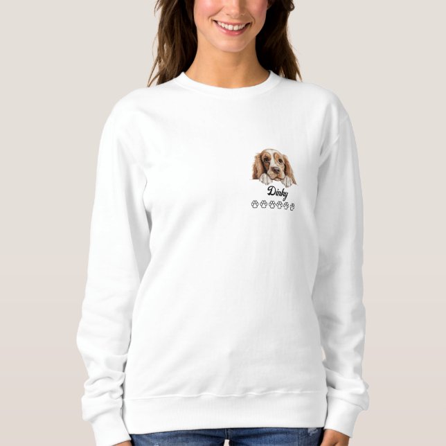 Sweatshirt T-shirt personnalisé mignon Cocker Spaniel (Devant)