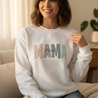 Sweatshirt T-shirt personnalisé pour Maman avec le nom de Béb