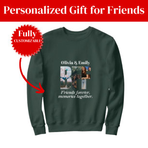 Sweatshirt T-shirt photo avec texte personnalisé pour Meilleu
