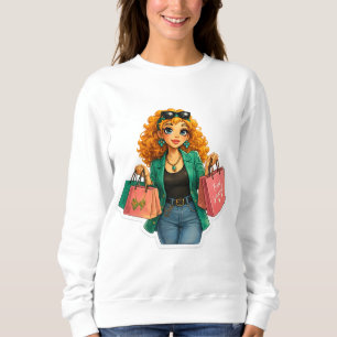 Sweatshirt T-Shirt Rosie Max Cartoon Girl – Jolie Orange Bouc