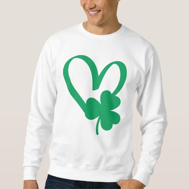 Sweatshirt T-shirt Shamrock de la Saint Patrick (Devant)