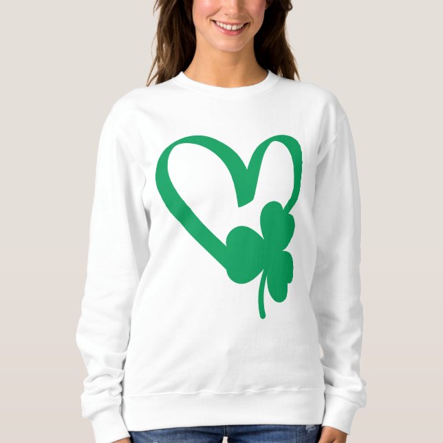 Sweatshirt T-shirt Shamrock de la Saint Patrick (Devant)