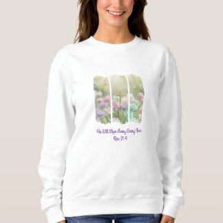 Sweatshirt T-shirt/Sweatshirt. Modèle floral brossé.