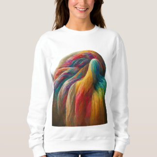 Sweatshirt T-shirt unique avec glissière en arc-en-ciel