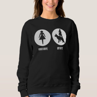 Sweatshirt T-shirt Votre Femme Ma Femme Chien Berger Allemand