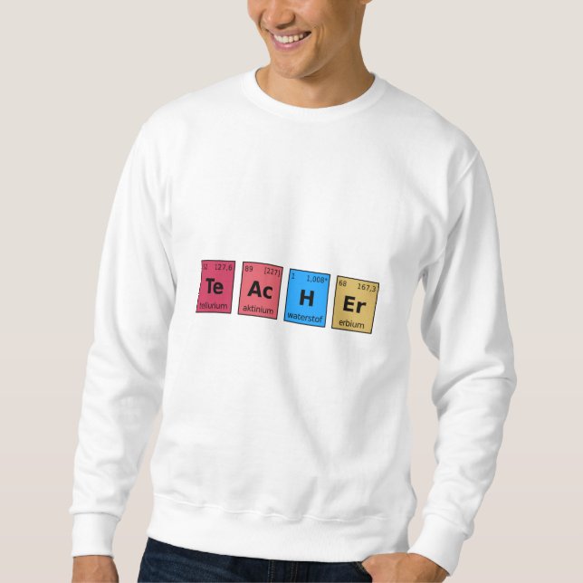 Sweatshirt Tableau Périodique Professeur (Devant)