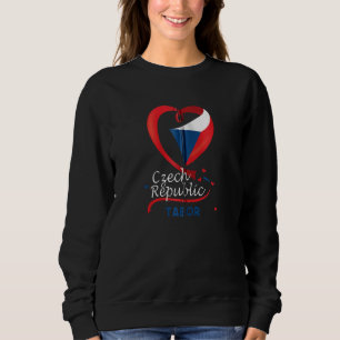 Sweatshirt Tabor République Tchèque Drapeau Cardiaque Lion Ti