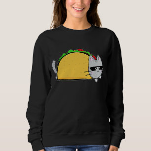 Sweatshirt Taco Chat Cuisine mexicaine Hommes Femme Enfants J