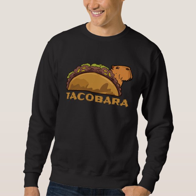 Sweatshirt Tacobara Taco Capybara Animal Graphic Capibara (Devant)